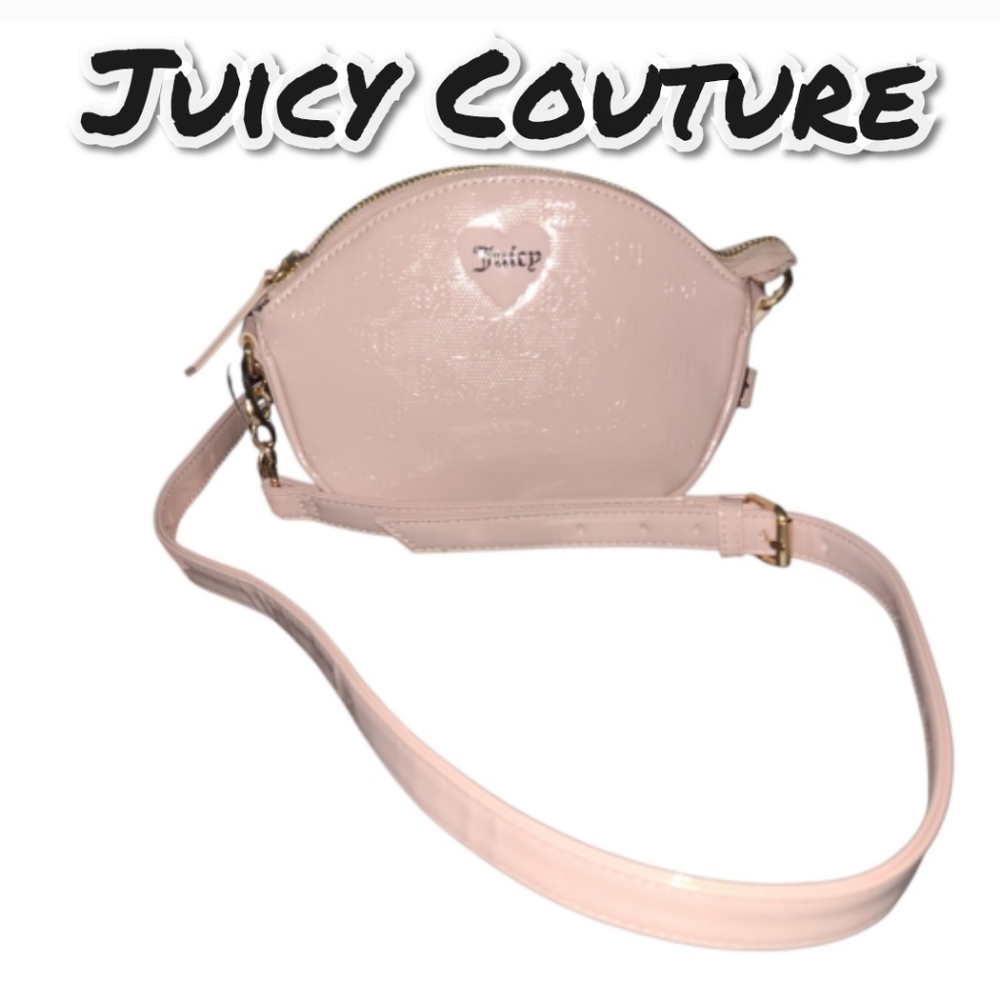 NWT Juicy Couture Blush Pink Patent Leather Crossbody Bag